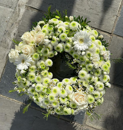 Graceful White Blossom Wreath