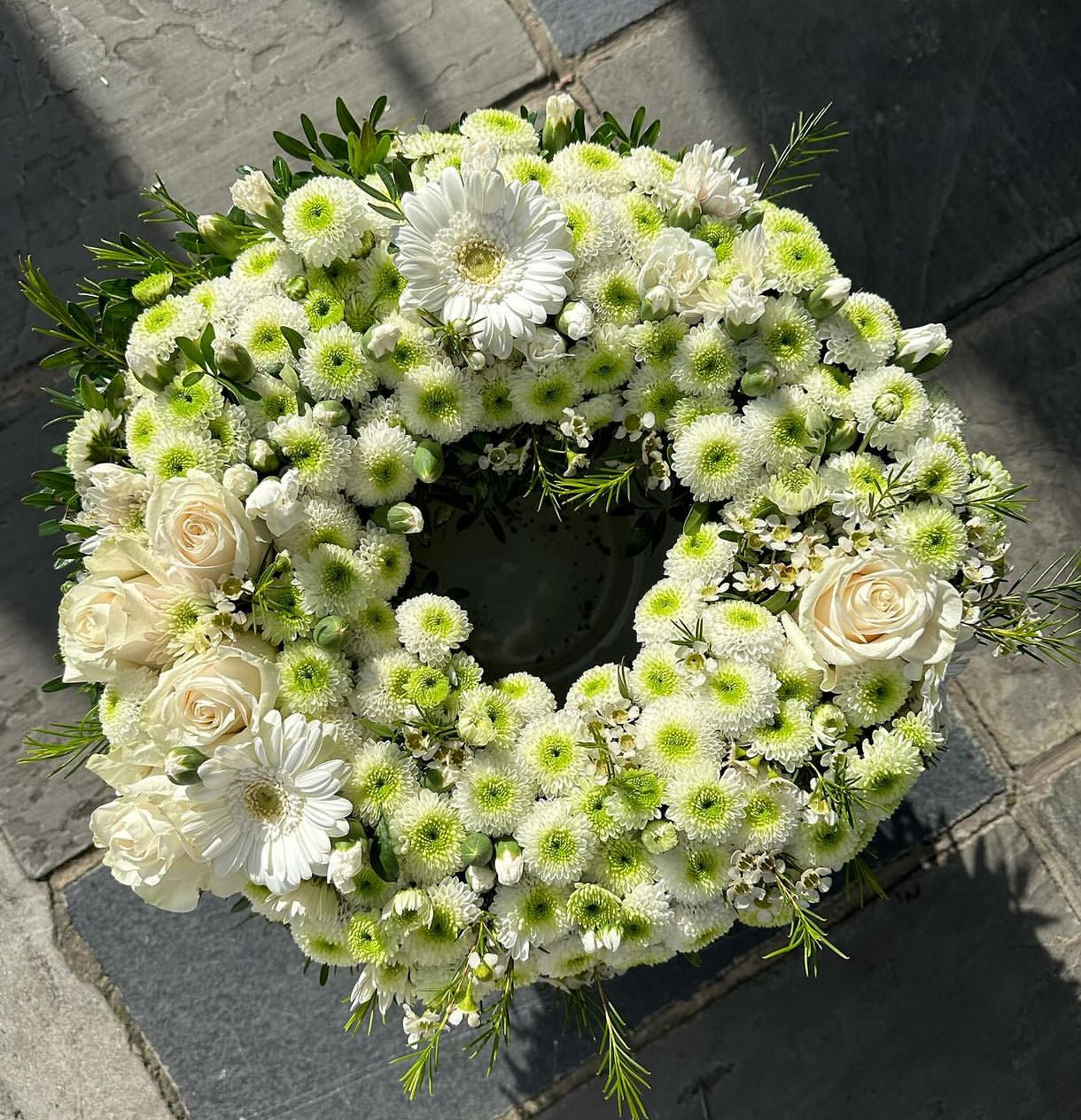 Graceful White Blossom Wreath