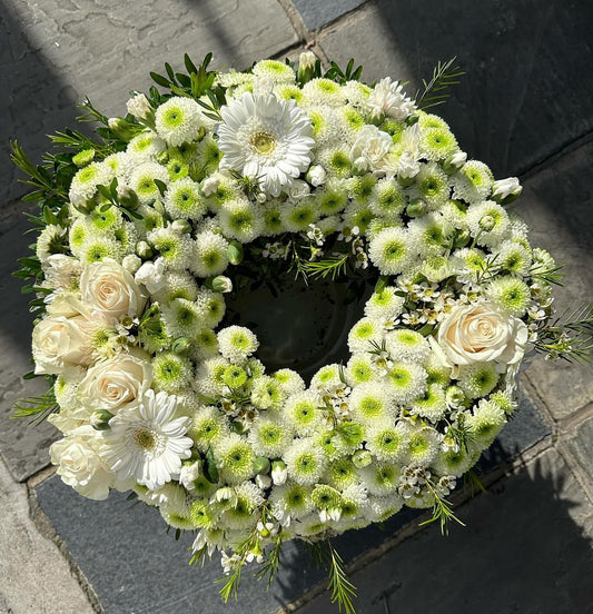 Graceful White Blossom Wreath