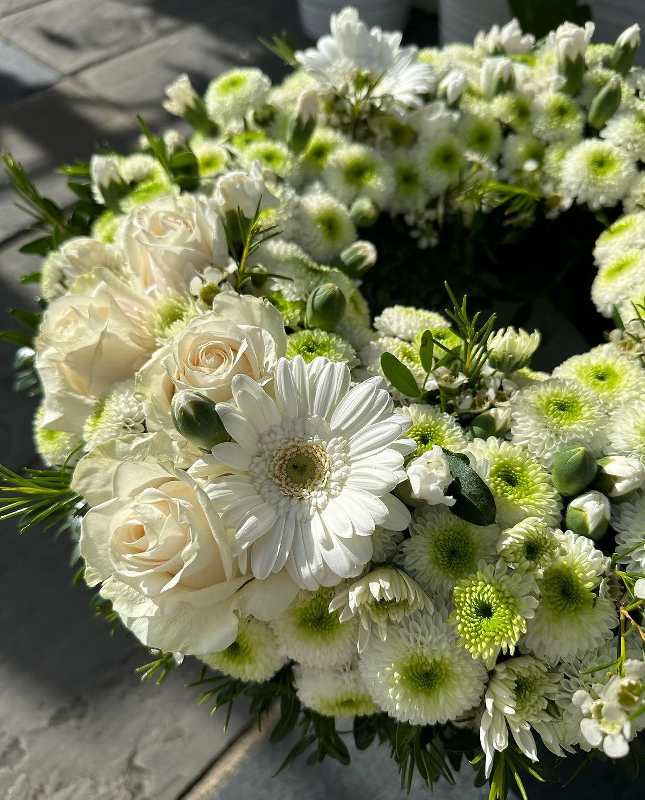 Graceful White Blossom Wreath